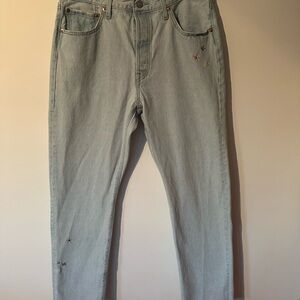 Levi's Light Blue Straight Men's Jeans with Star Details